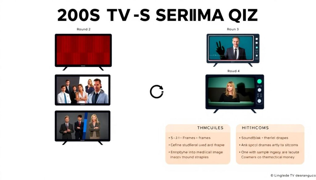 Кино-квиз по культовым сериалам 2000-х: угадай шоу по одному кадру онлайн Кино-квиз по культовым сериалам 2000-х: угадай шоу по одному кадру - иллюстрация